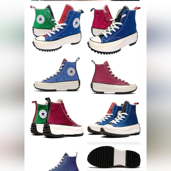 🆕CONVERSE x J.W. ANDERSON Run Star Hi Glitter Sneakers Size 12 /Womens 13.5 - Picture 11 of 11